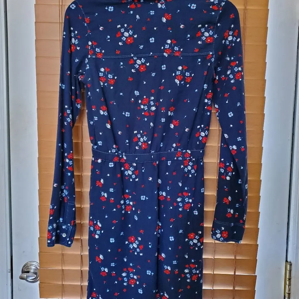 Levi's Navy Dress with Petite Floral Pattern Size L (12-13 yrs)